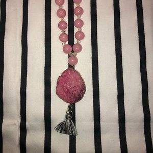 Beaded tassel necklace